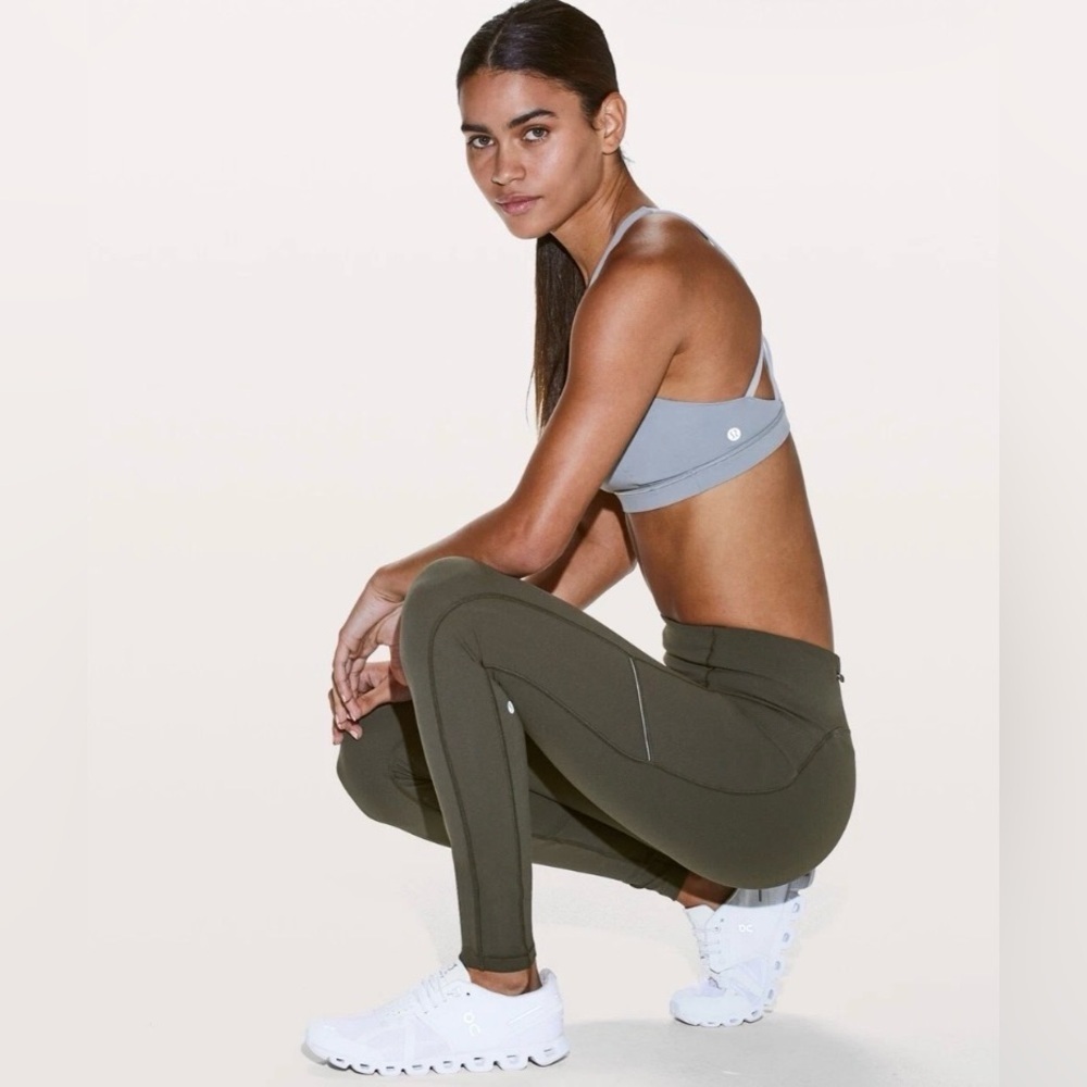 Rare Lululemon All The Right Places Full Length Leggings 6 Olive Luxtreme ATRP